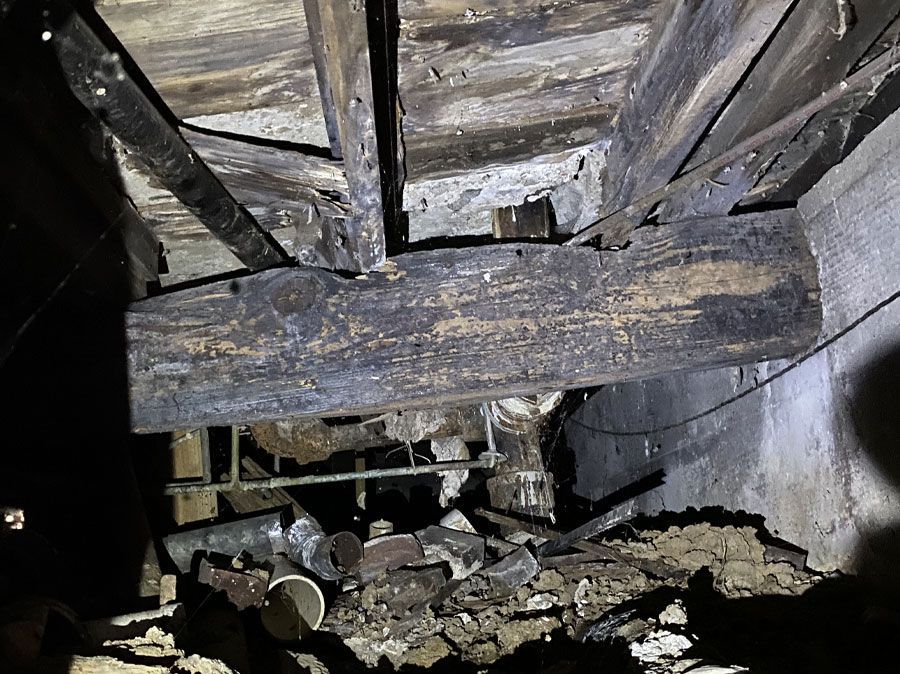 Rotted Crawl Space Floor Joints